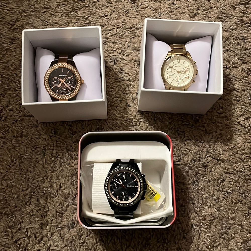 Set of Fossil watches